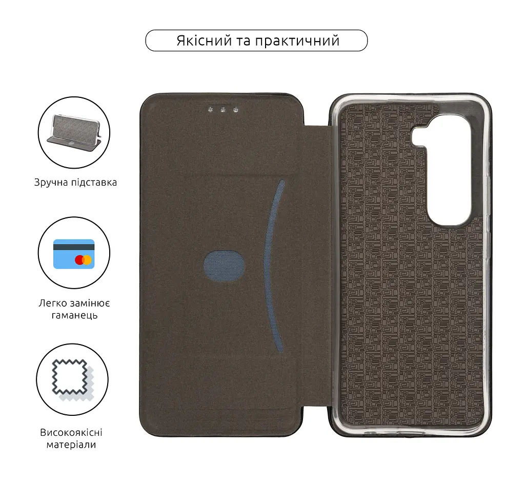 Чехол-книжка для Infinix Hot 50 Pro Plus 4G, G-Case, черный, кожаный чехол-книжка из экокожи (PU) и TPU, с магнитом, с подставкой и вместительным кардхолдером, противоударный, защита всего корпуса, ArmorStandart (ARM84473) - фото 3