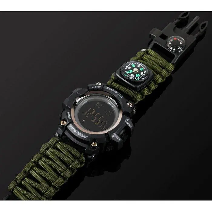Годинники чоловічі наручні Besta Tactical з компасом (Зелений) - фото 7