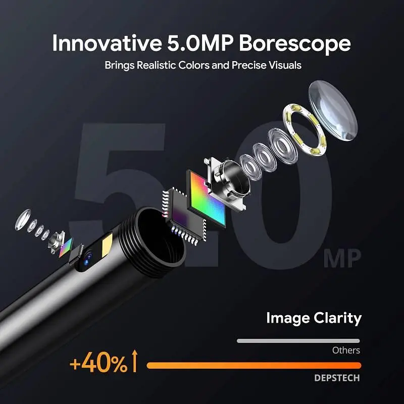 Відеоендоскоп Depstech DS550 5Mp (2 камери, 9 мм, 5 метрів) - фото 3