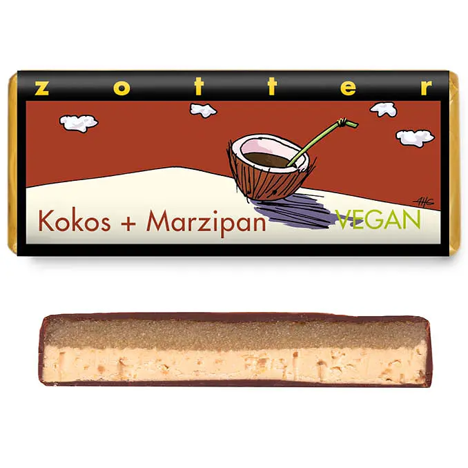 Шоколад чорний Zotter Coconut + Marzipan органічний 70 г - фото 3