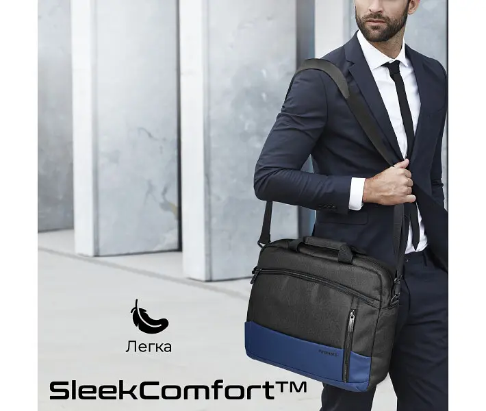 Сумка для ноутбука Promate Satchel-MB 15.6" Blue (satchel-mb.blue) - фото 4