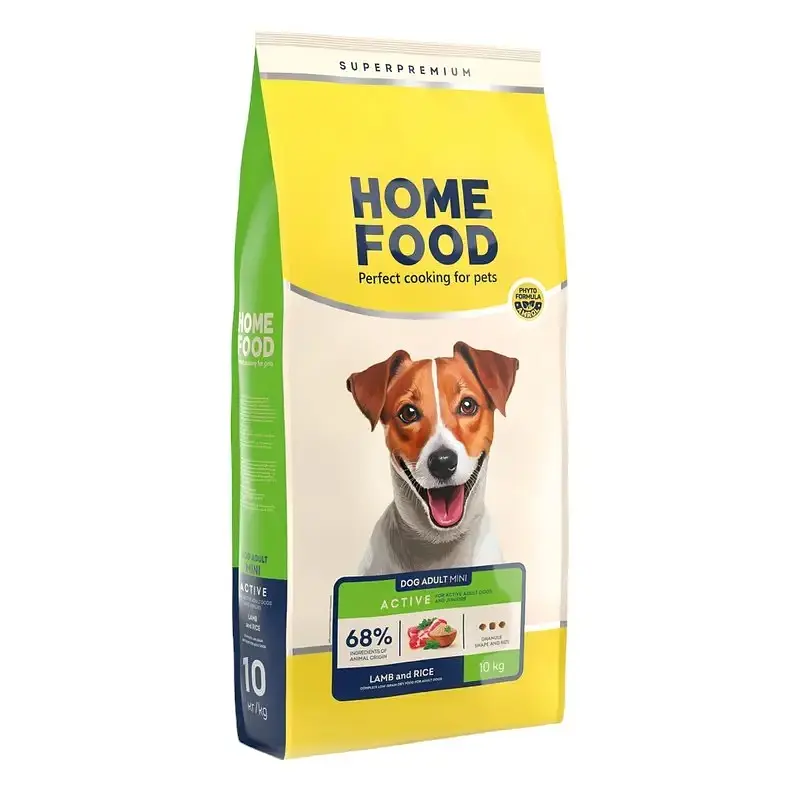 Сухий корм для активних собак та юніорів Home Food Adult Mini малих порід з ягнятиною та рисом 10 кг