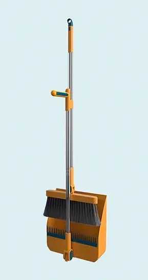 Совок з щіткою із нержавіючої сталі TL-HC03 Жовтий  - фото 3