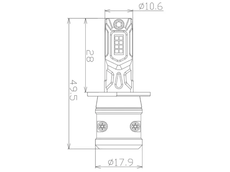 Автолампа Nextone LED L7 H3 6000K - фото 3