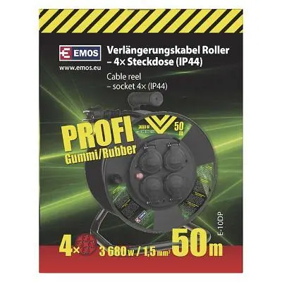 Сетевой удлинитель EMOS катушка 4 роз., 50 м (P08250) - фото 4