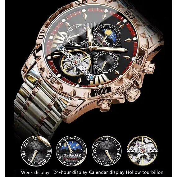 Мужские механические часы Poedagar Mechanical - фото 4