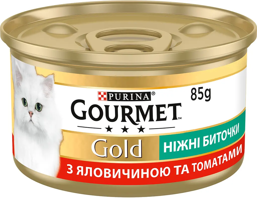Набор влажного корма для кошек Gourmet Нежные биточки 1.02 кг (85 г x 12 шт.) - фото 3
