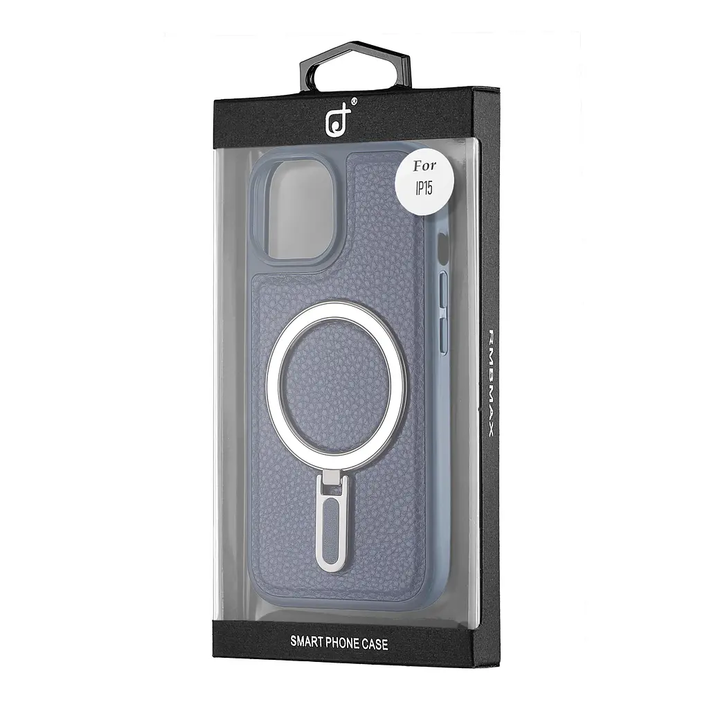 Чохол Jinduka Leather Ringo iPhone 15 Blue - фото 2