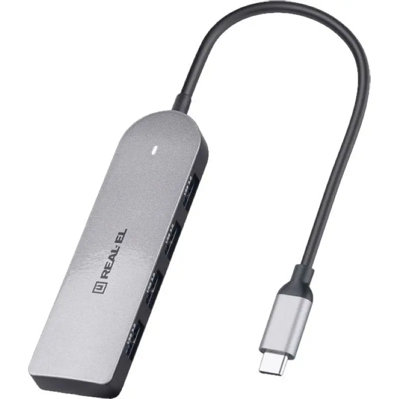Хаб REAL-EL CQ-415 Space Grey - фото 5
