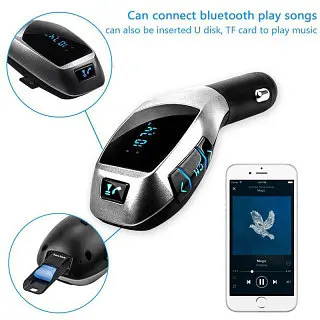 Автомобільний FM Модулятор трансмітер для авто з Bluetooth MP3 AUX передавач UKC X5 - фото 6