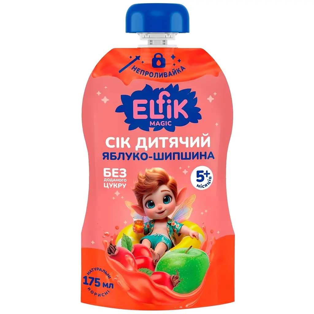Уцінка. Сік дитячий Elfik Magic Яблуко-Шипшина 2.1 л (12 шт. x 175 мл) - фото 2