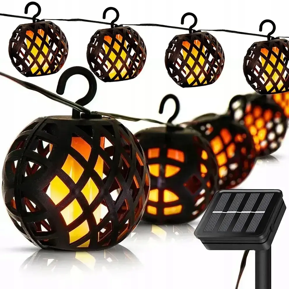Вулична гірлянда SuperLED Flame Lantern 20 м, ліхтарики з ефектом полум'я - фото 3