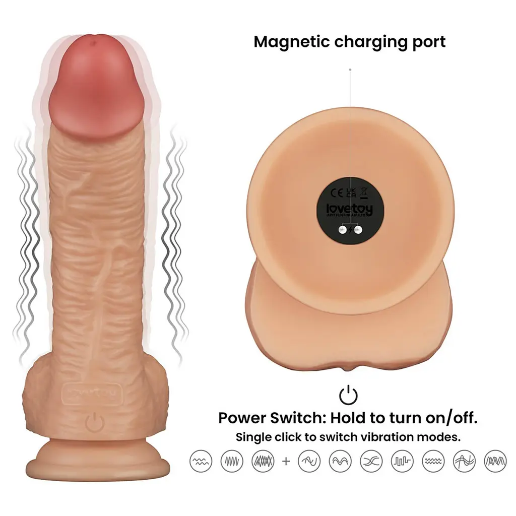 Вибратор Lovetoy Power Basics Cock 8.5apos;apos; 21.6 см (телесный) - фото 18