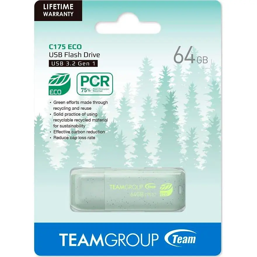 Флеш-накопичувач Team USB3.2 64GB C175 Eco (TC175ECO364GG01) - фото 4