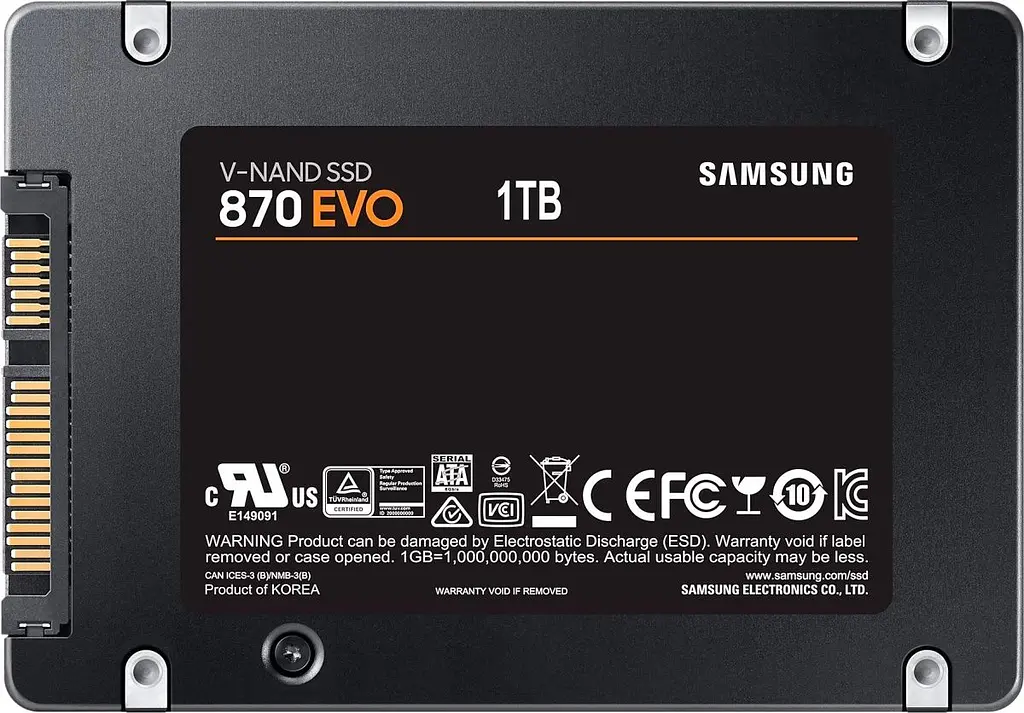 SSD накопичувач Samsung 870 EVO 1TB [MZ-77E1T0BW] [81644] - фото 5