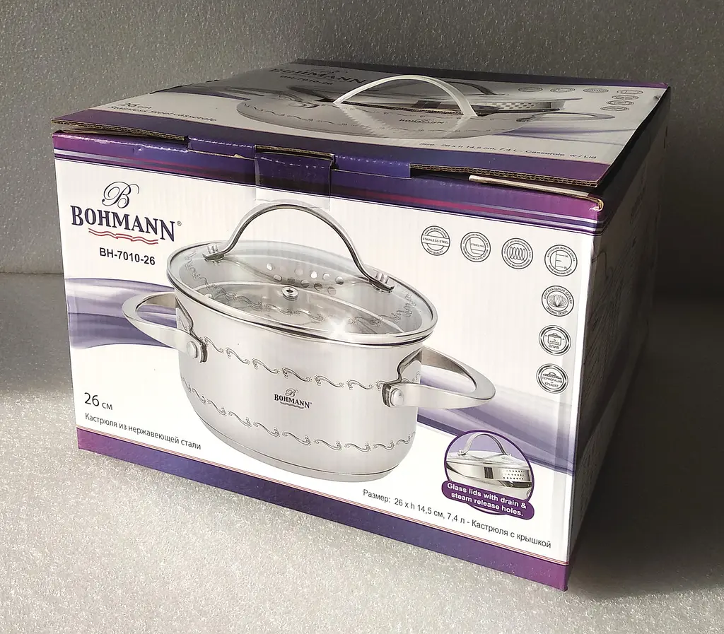 Каструля Bohmann BH-7010-26 7 л - фото 9