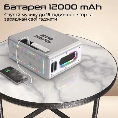 Акустична система HiFuture MusicBox 100W Silver - фото 4