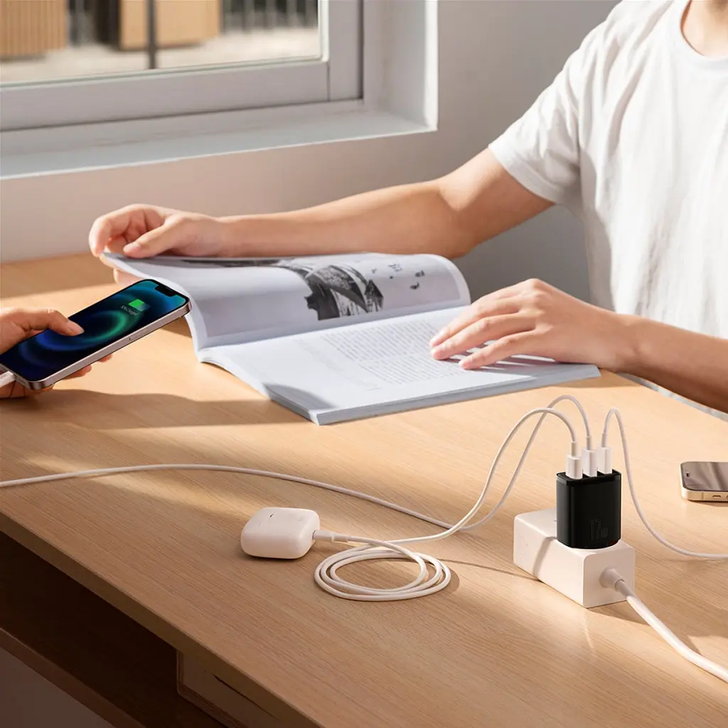 Зарядний пристрій Baseus Compact, 3xUSB-A, чорний (CCXJ020101) - фото 8