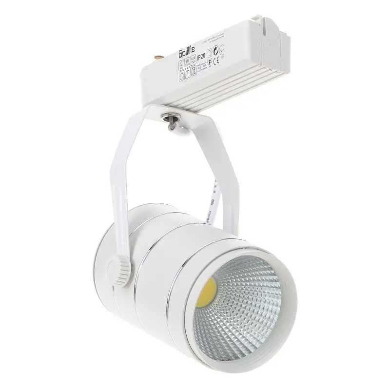 Светильник трековый поворотный LED 423/10W NW WH/SL Brille 32-326 - фото 3