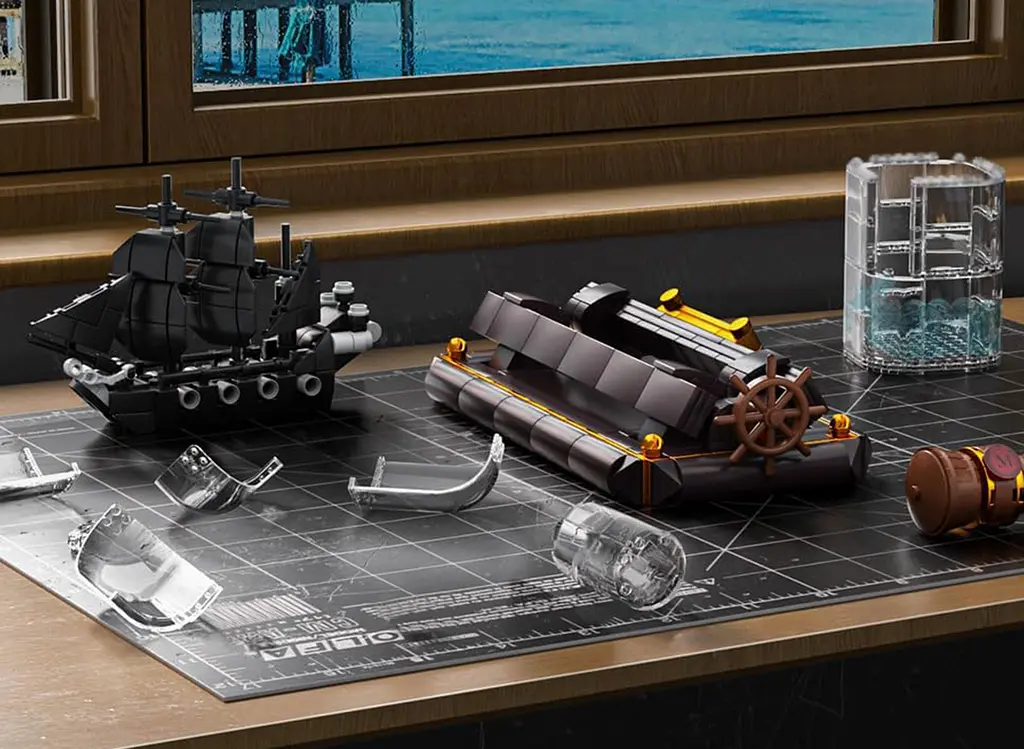 Конструктор Пиратский корабль в бутылке 792 элемента - фото 7