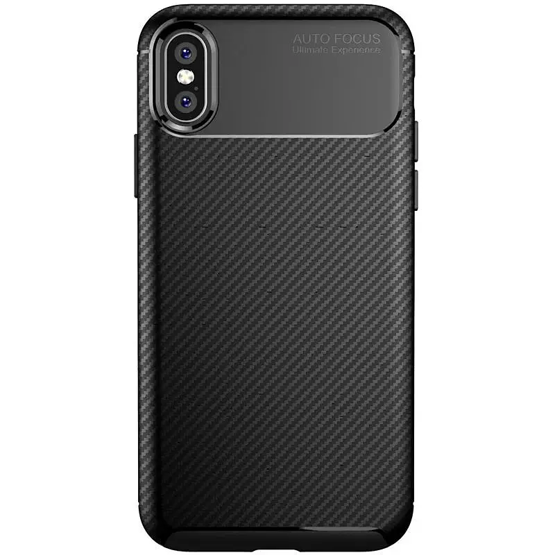 Чохол-накладка Toto TPU Carbon Fiber 1.5 mm Case Apple iPhone X/XS Black - фото 3