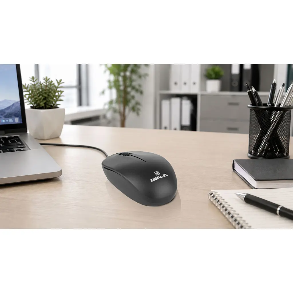 Мишка REAL-EL RM-206 USB Black (EL123200061) - фото 11