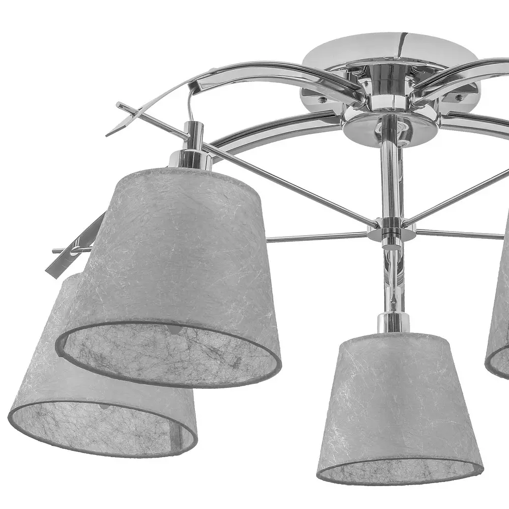 Люстра потолочная Brille с абажуром E14 40W CH (BKL-599C/5) - фото 5