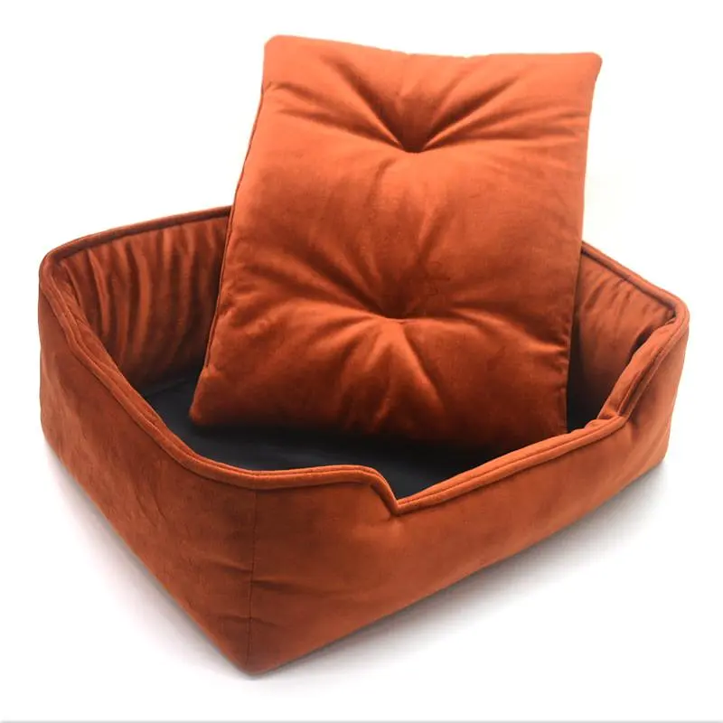 Лежак для собак и кошек Zoo-hunt Пандора двухсторонний коричневый №2 50х65х21 см - фото 3