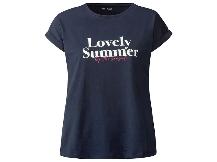 Футболка жіноча Esmara Lovely Summer розмір L темно-синя
