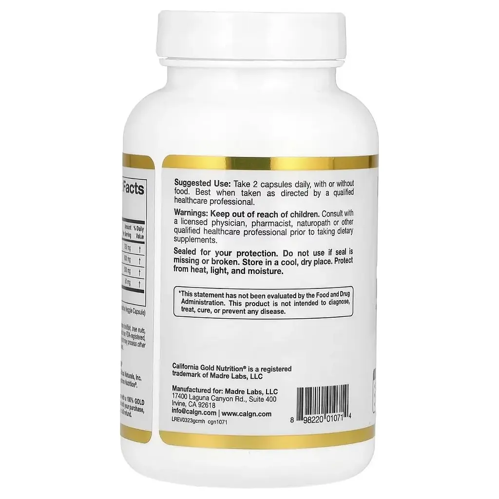Комплекс для суглобів California Gold Nutrition 120 вегетаріанських капсул - фото 4