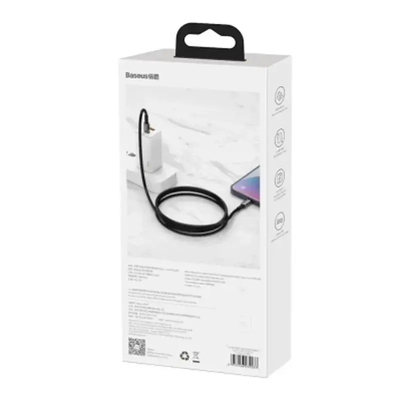 Дата кабель USB-C to USB-C 1.0m 100W black Baseus (CATWJ-01) - фото 7
