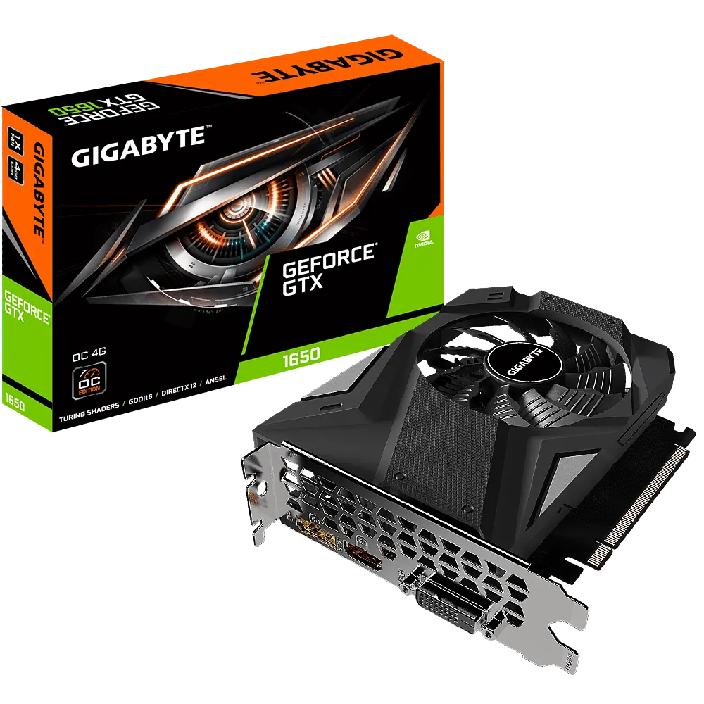 Відеокарта GeForce GTX 1650 4GB Gigabyte OC (GV-N1656OC-4GD) Б/В