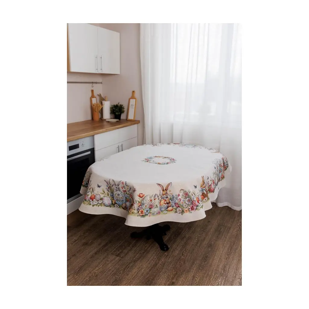 Скатертина Прованс Суцвіття овальна 136х180 см (044106) - фото 5