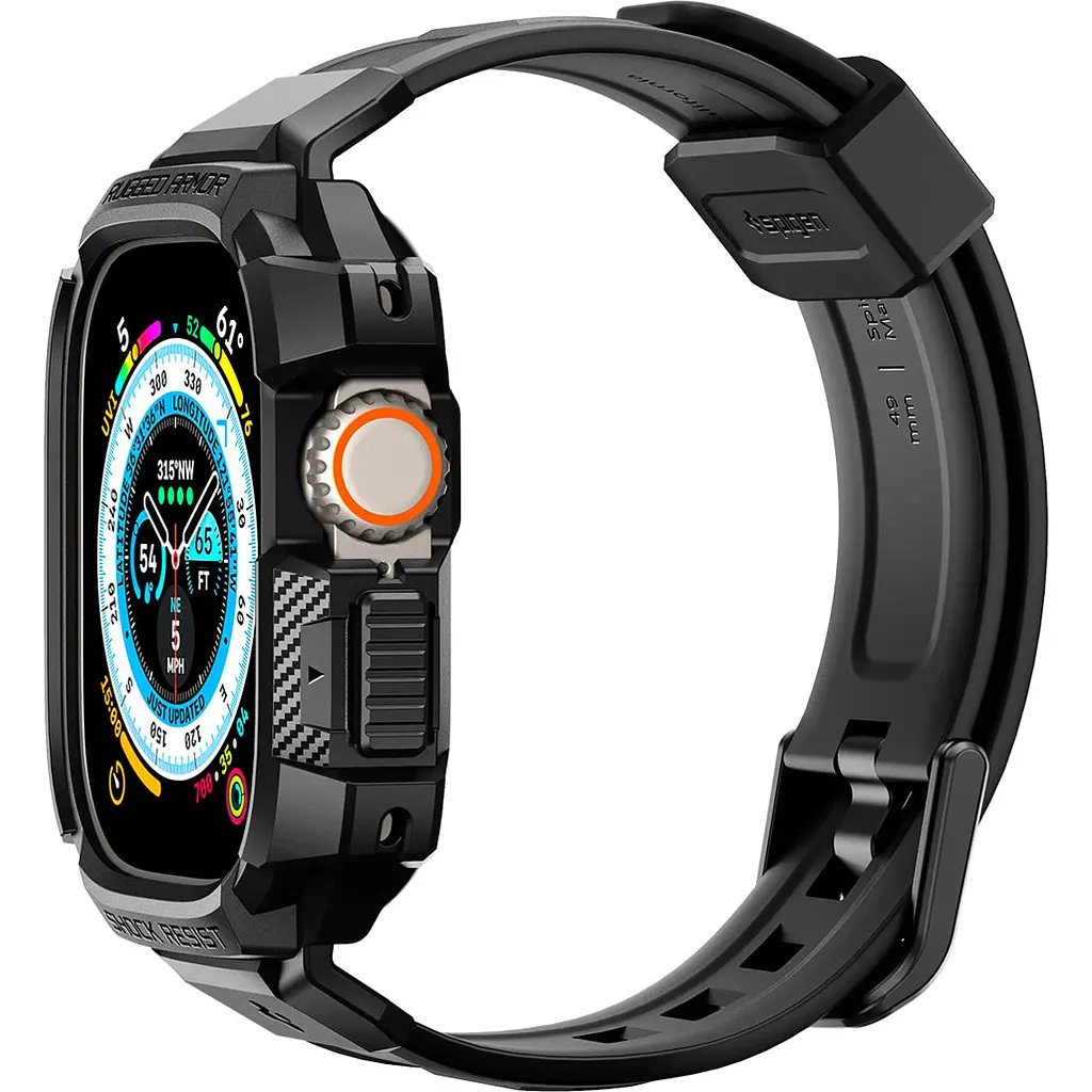 Чохол-ремінець Spigen Rugged Armor Pro для Apple Watch Ultra 49mm Black [ACS05460] [85167] - фото 5