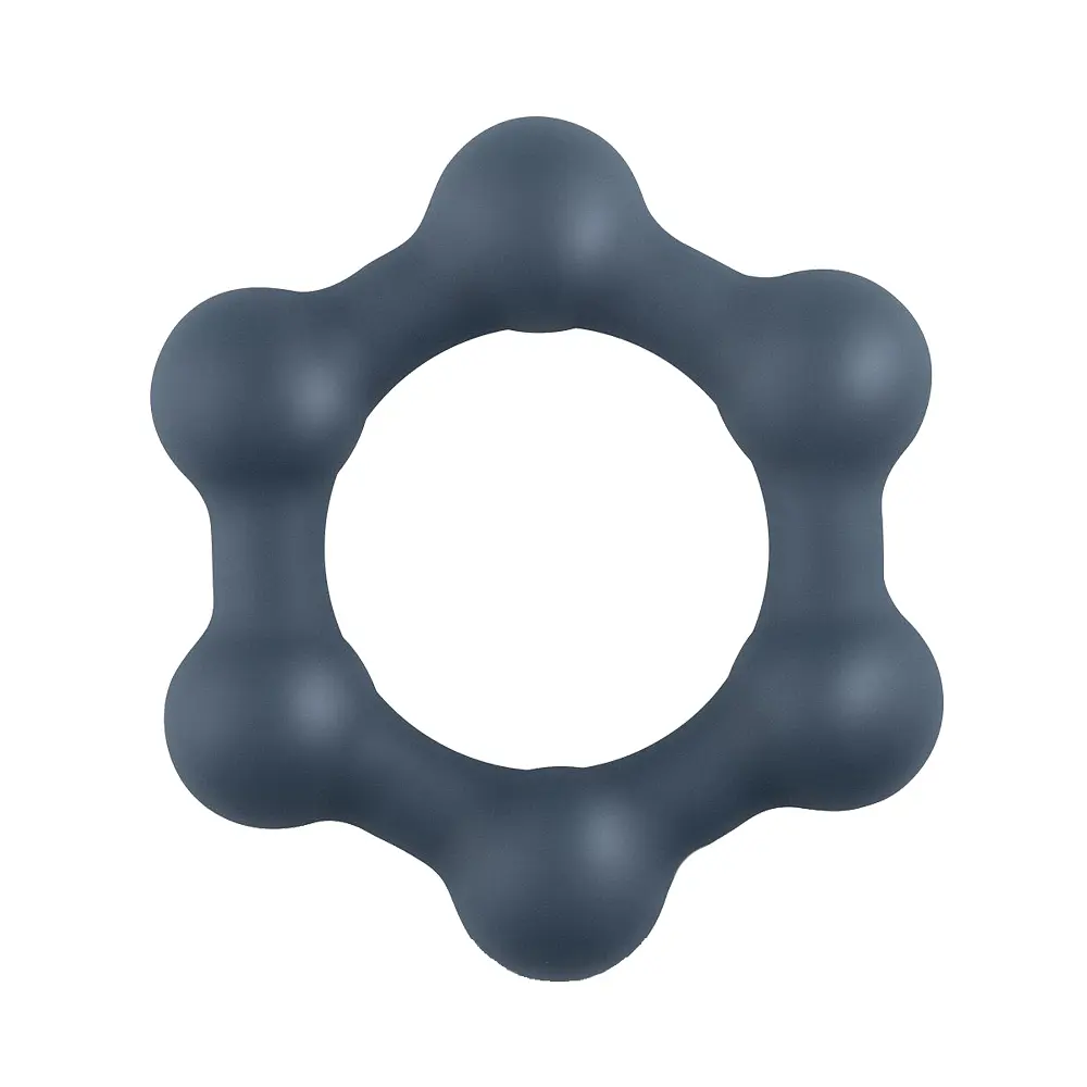 Ерекційне кільце Boners Hexagon Cock Ring 3.8 см сірий - фото 4