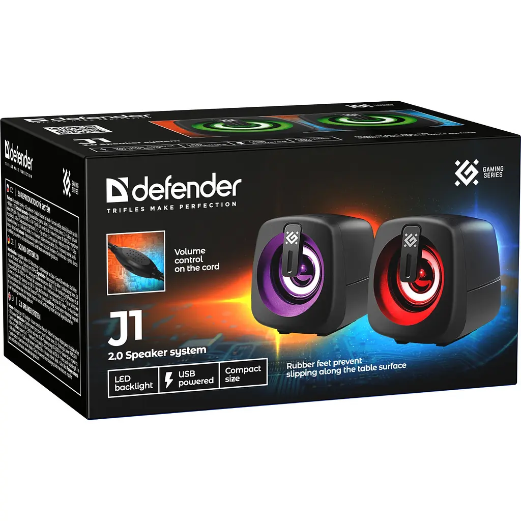 Акустична система 2.0 Defender J1, 6Вт, підсвітка, USB, чорна - фото 8