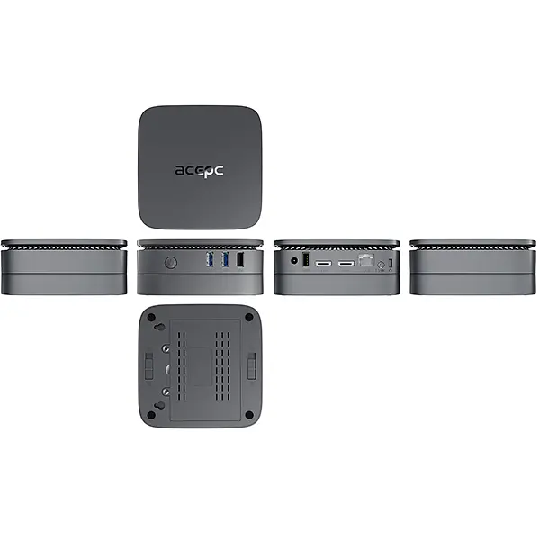 Міні-ПК Acepc PicoBox AK1 Plus / Intel N95 / RAM 8GB / SSD 256GB / LAN / Wi-Fi / Bluetooth / Windows 11 Pro (Без ключа) / Сірий - фото 5
