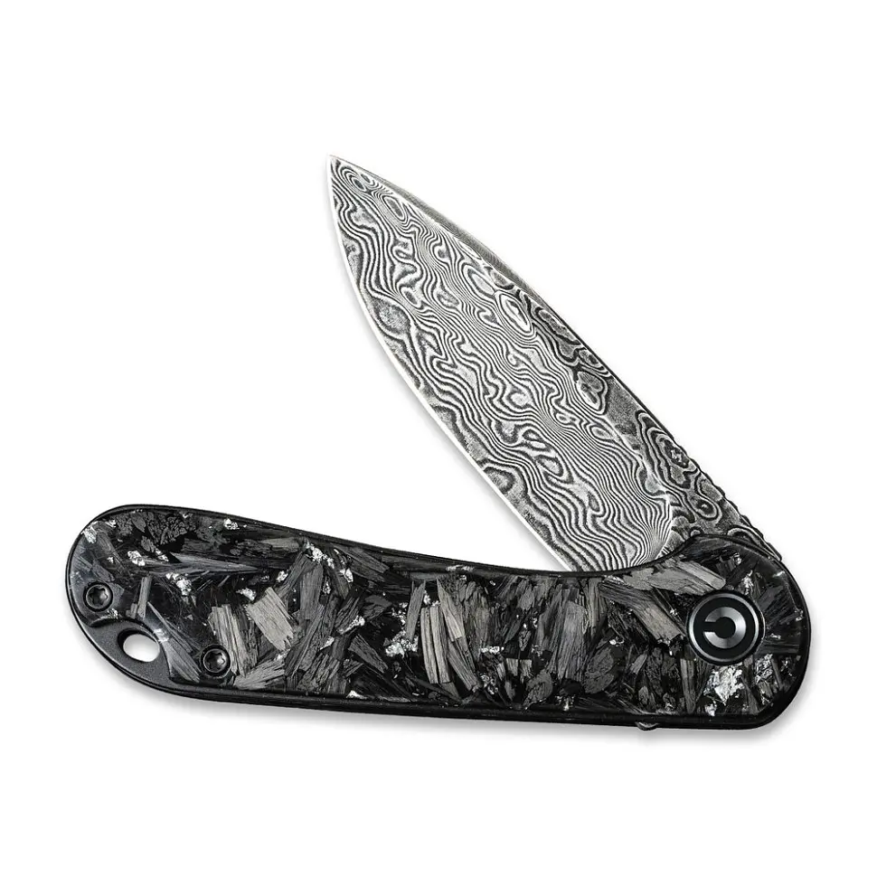 Ніж складаний кишеньковий Civivi Elementum, (7.5 см) Damascus/карбоновий Fiber - фото 4