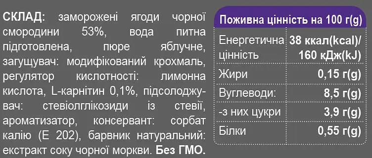 Джем Sporter Zero One Ягідний Чорна смородина 300 г - фото 2