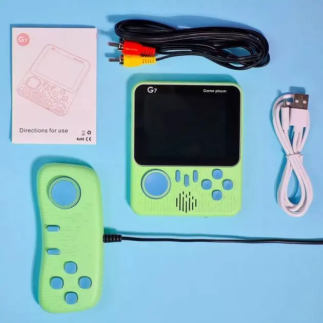 Ретро ігрова приставка SUP G7 Game Box Portable 666 in 1 AV (Green) [74651] - фото 3