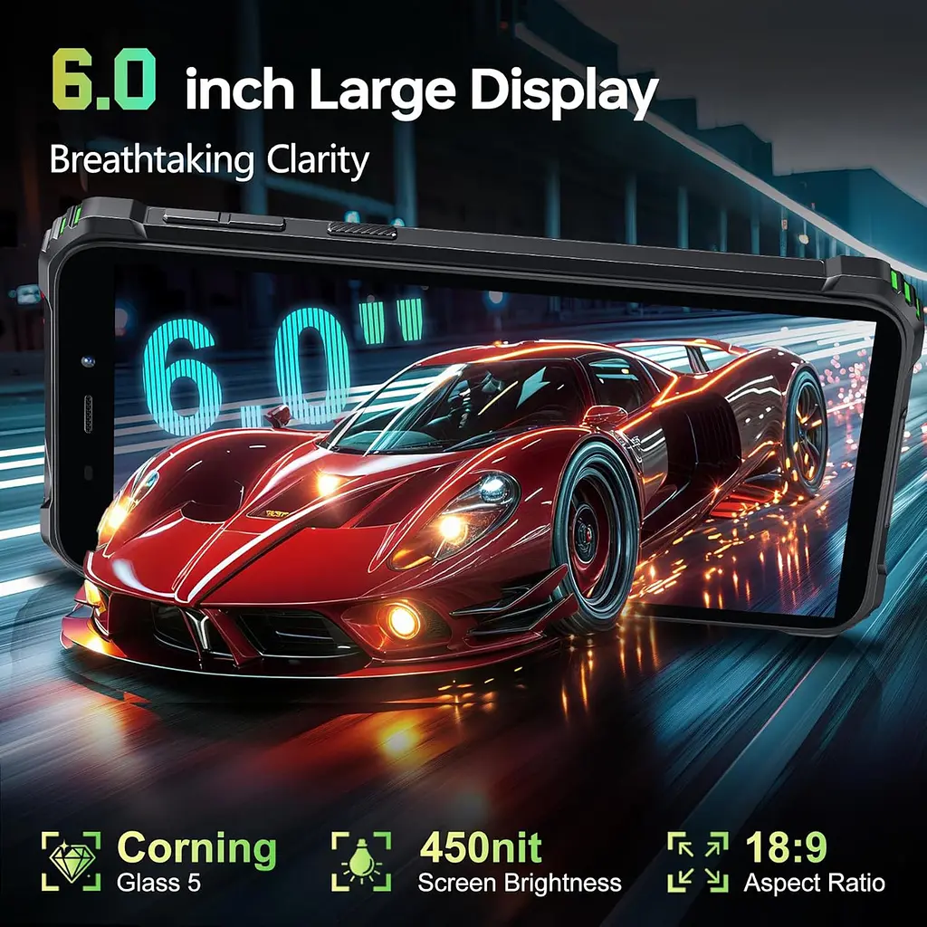 Смартфон Oukitel G3 6 HD+ /4GB/128GB T310 /6300mAh /13+5Мп/ IP69K/Чорний - фото 6