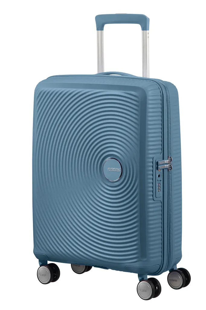 American Tourister Валіза American Tourister, Soundbox, поліпропілен, мала, 55см, 35.5/41л, TSA, 4 колеса, EXP, сіро-синій - фото 4