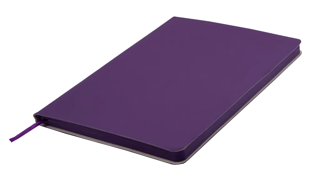 Блокнот діловий Buromax Logo2U Touch Me А5 96 арк. в клітинку обкладинка зі штучної шкіри фіолетовий (BM.295102-07) - фото 2