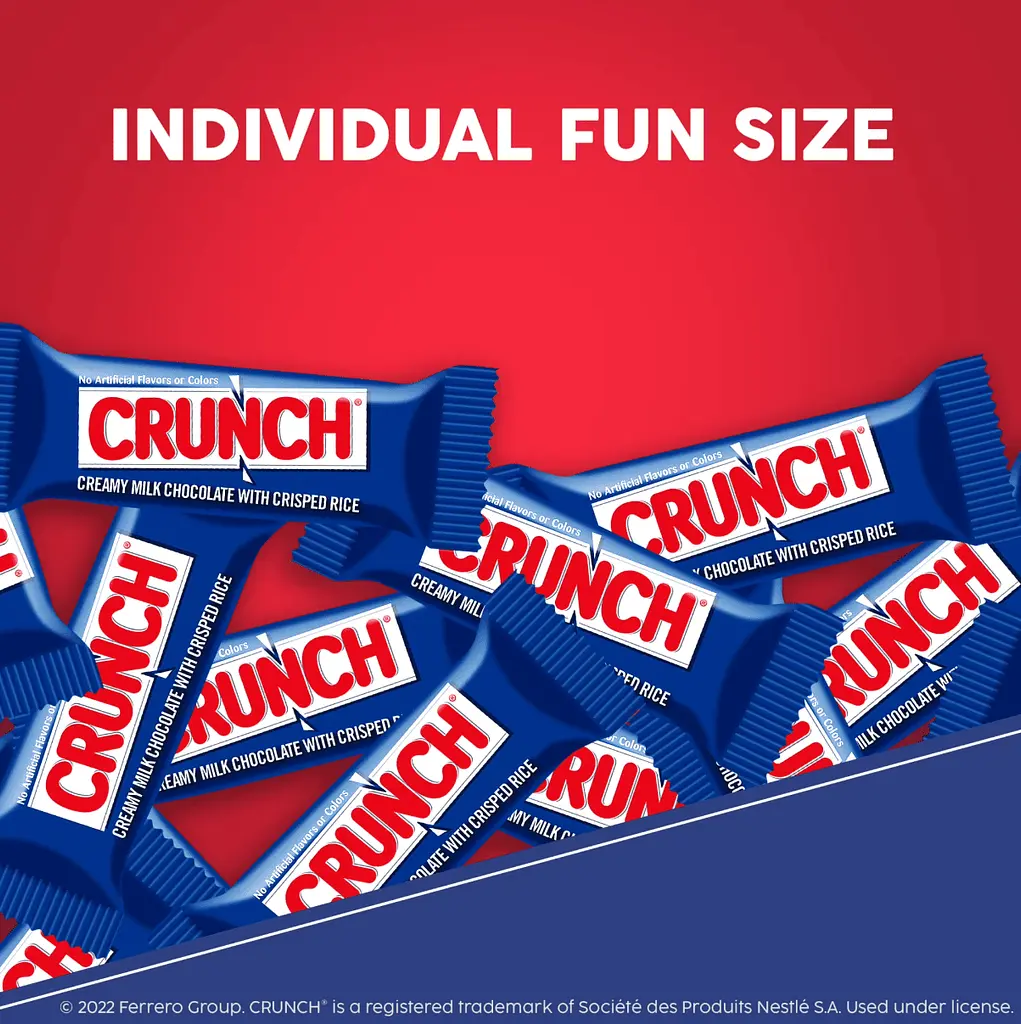 Шоколадні батончики Crunch Milk Chocolate and Crisped Rice Fun Size 283 г - фото 4