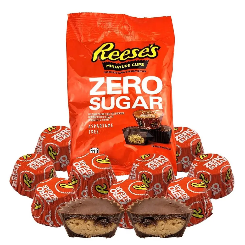 Шоколадні цукерки Reese's Zero Sugar Miniatures Chocolate Peanut Butter Cups 439г - фото 3