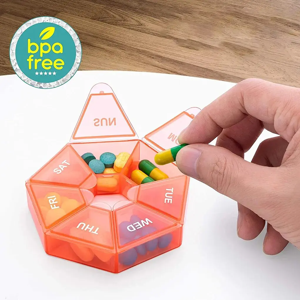 Таблетница Semi 7Days Mini Pill Box, Orange - фото 2