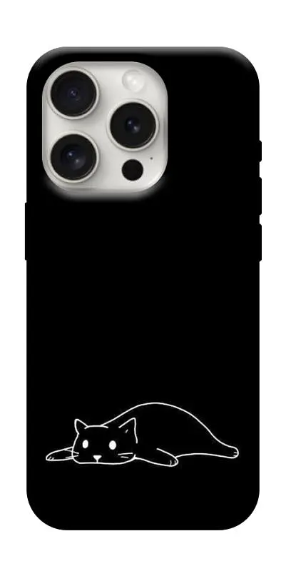 TPU чехол Demsky Lazy cat для Apple iPhone 16 Pro (6.3")