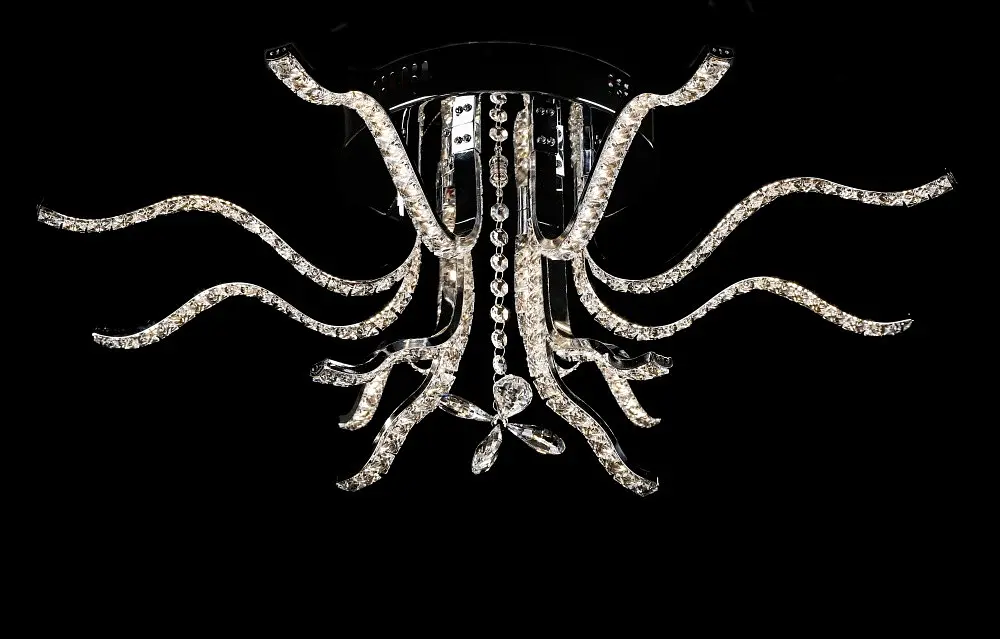 Люстра стельова LED Splendid Ray L78393/8+4, 180W, хром/білий, сучасний стиль, з пультом управління - фото 2