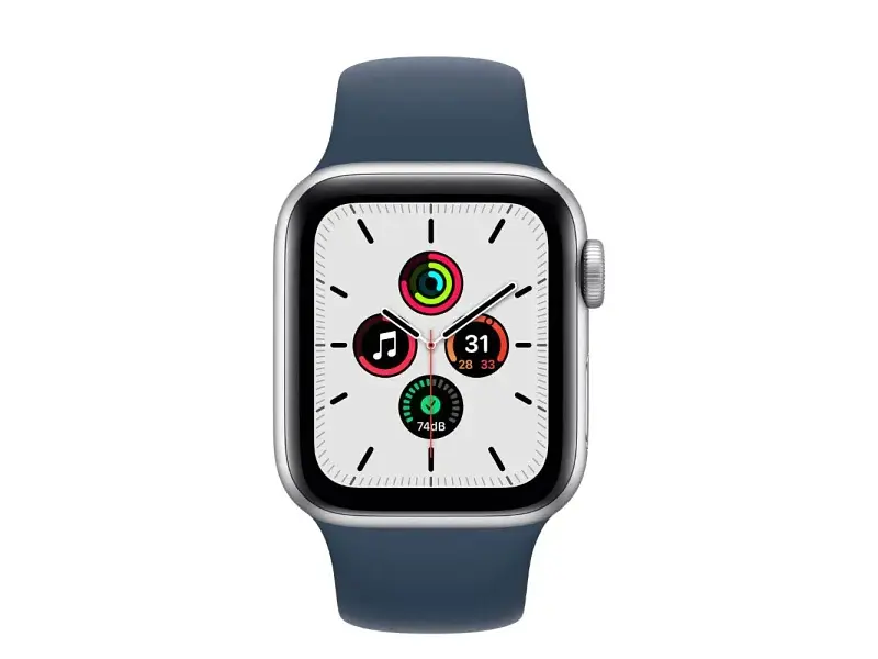 Смарт-годинник Apple Watch SE GPS + Cellular 40mm Silver Aluminum Case w. Abyss Blue S. Band (MKQL3) - фото 2