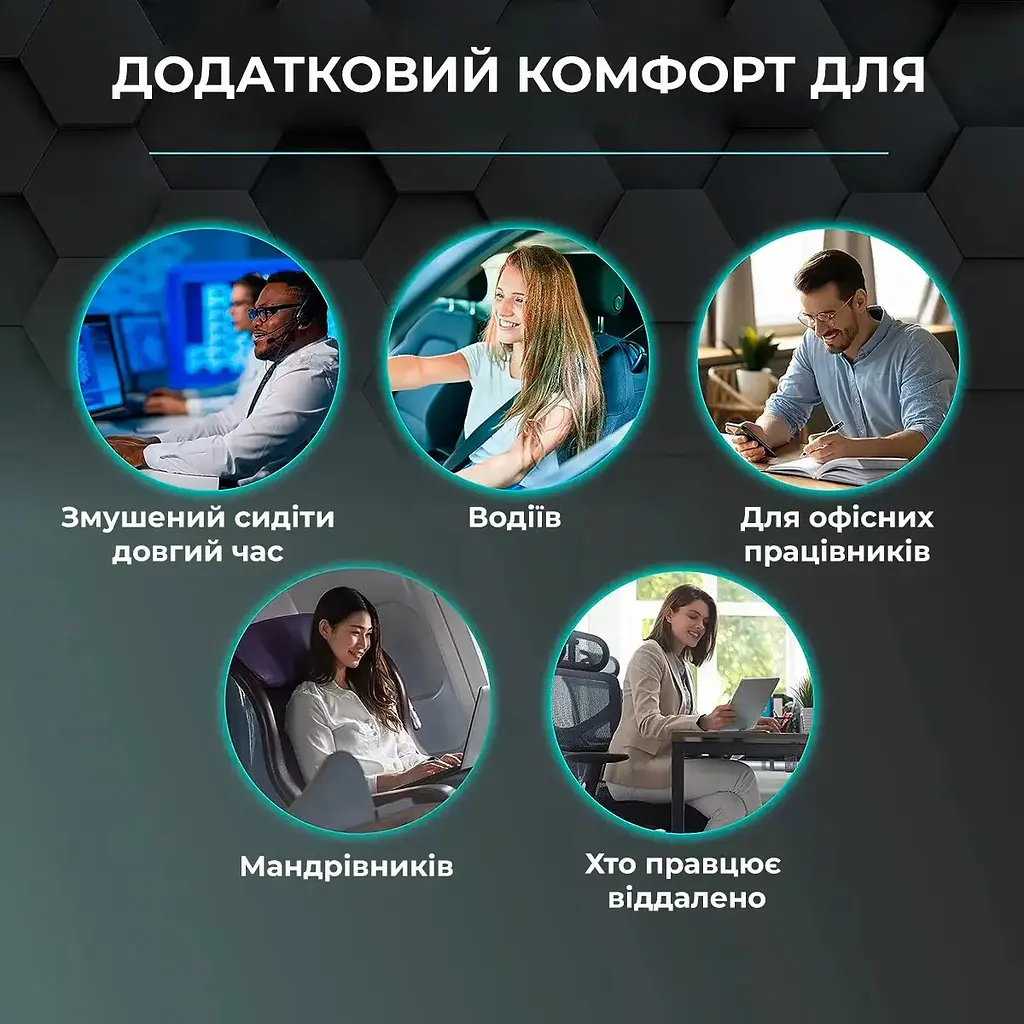 Подушка для поясницы ортопедическая на кресло с карманом - фото 6